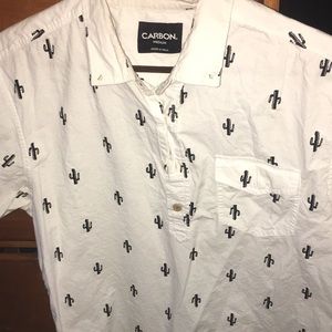 White Cactus Button Down